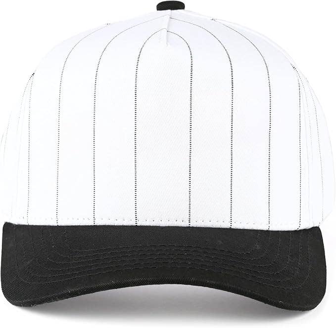 Funky Junque - Two Tone Vintage Snapback Hat - Pinstripe - Black/White