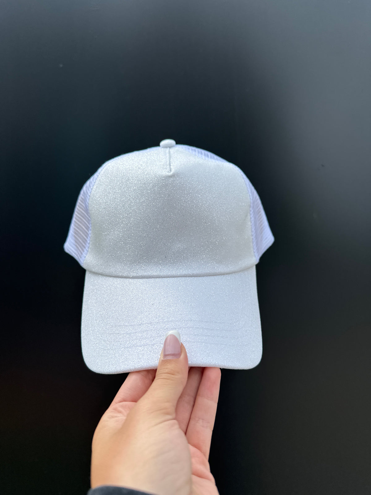 Sparkly White Trucker Hat