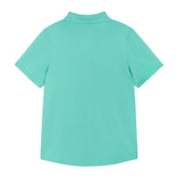 Andy & Evan Boys Tween Teal Knit Button-Up Shirt