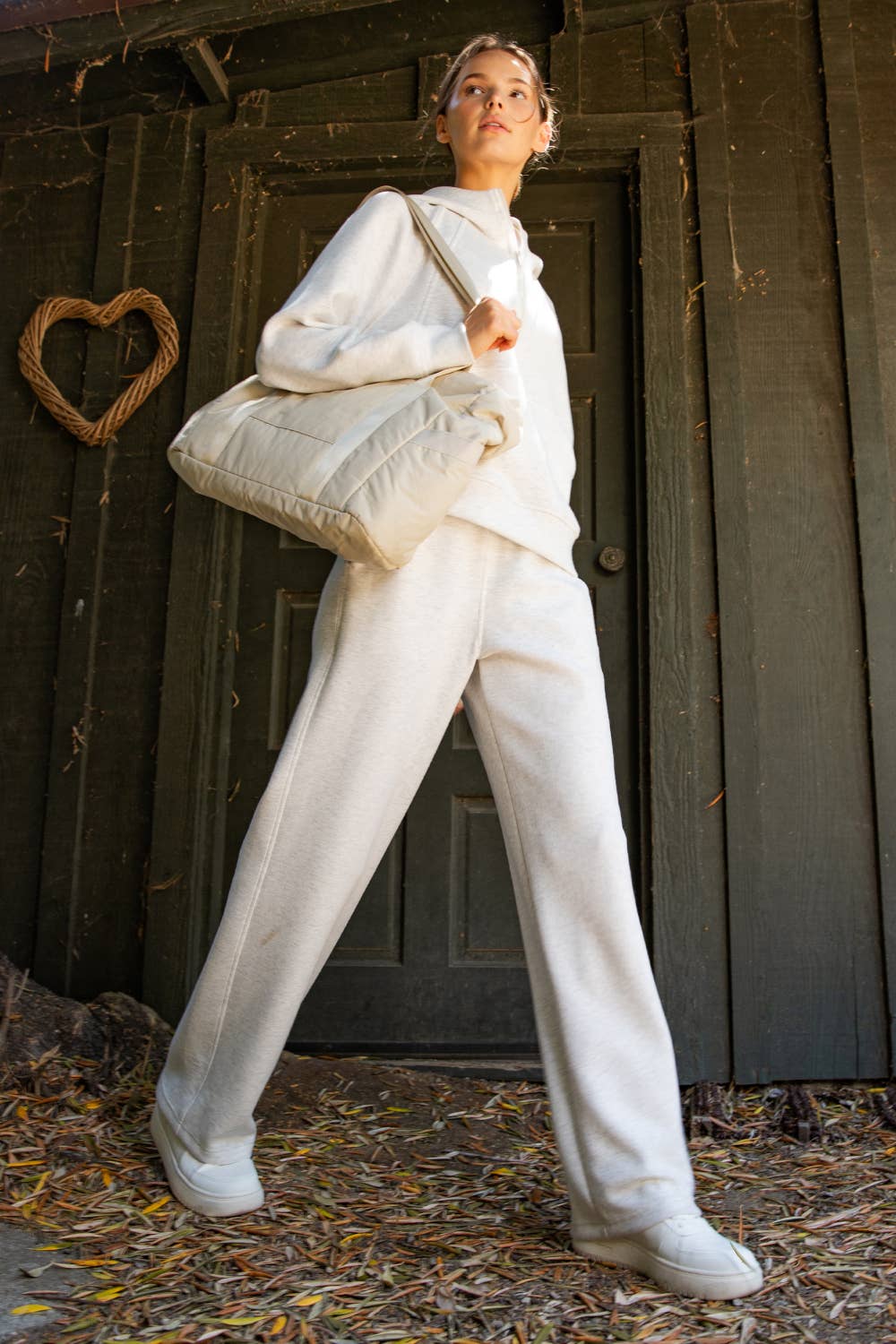 Rae Mode Modal Scuba Straight Pant: Mocha Cream