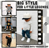 Funky Junque - Kids/Baby Two Tone Vintage Cap - Black/Beige: Kids (2-9 Years)