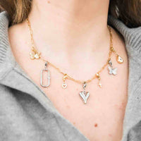 Pretty Simple Chanelle Custom Charm Necklace Chains - WATERPROOF: 18 inch gold