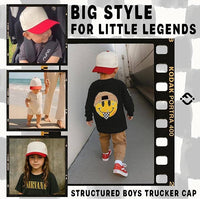 Funky Junque - Kids/Baby Two Tone Vintage Cap - Red/Beige: Kids (2-9 Years)