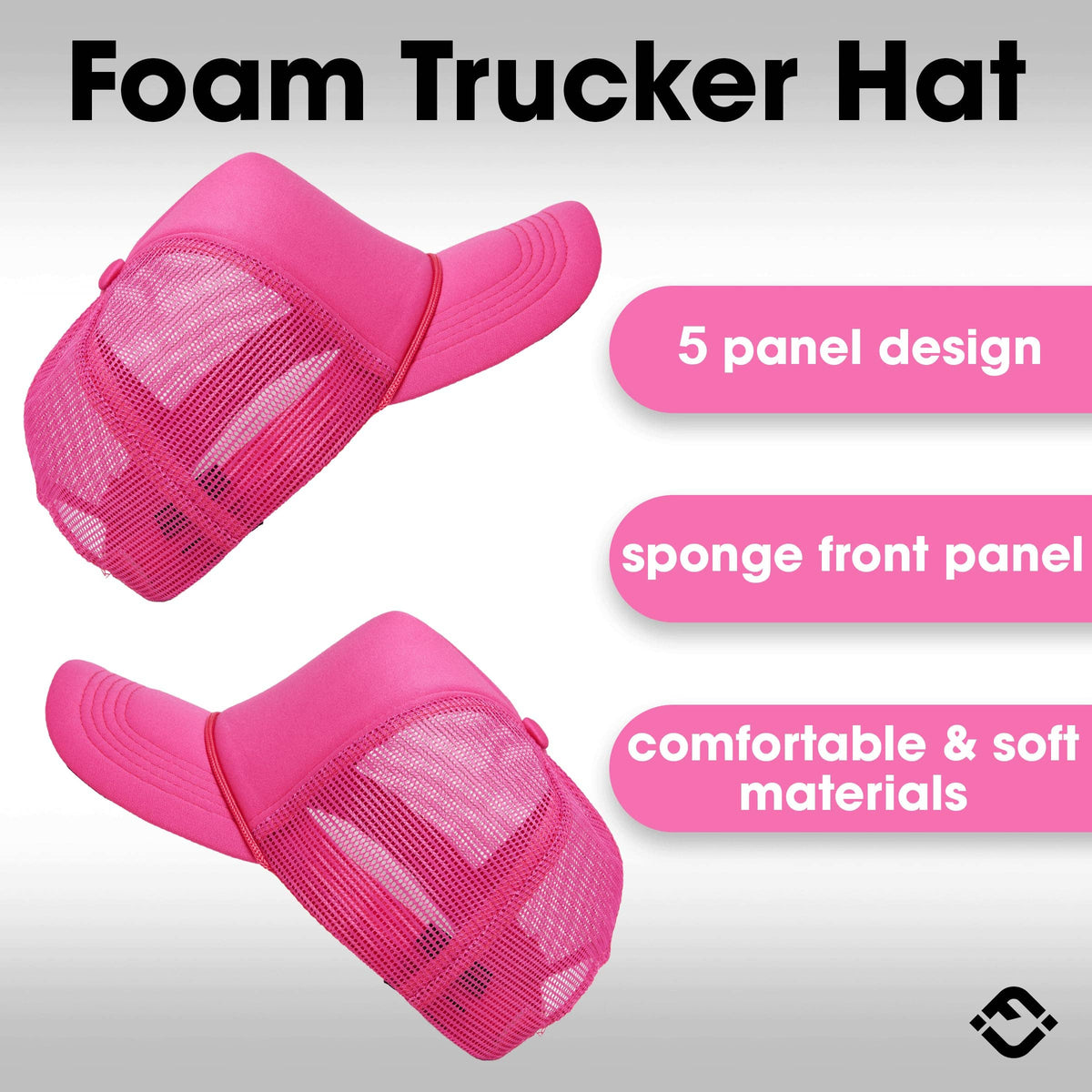Funky Junque - Foam Trucker Hat (Hot Pink/Hot Pink)
