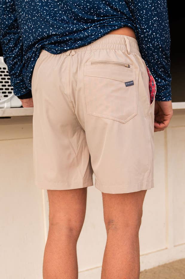 Men's Everyday Short - Light Khaki with American Flag Pockets