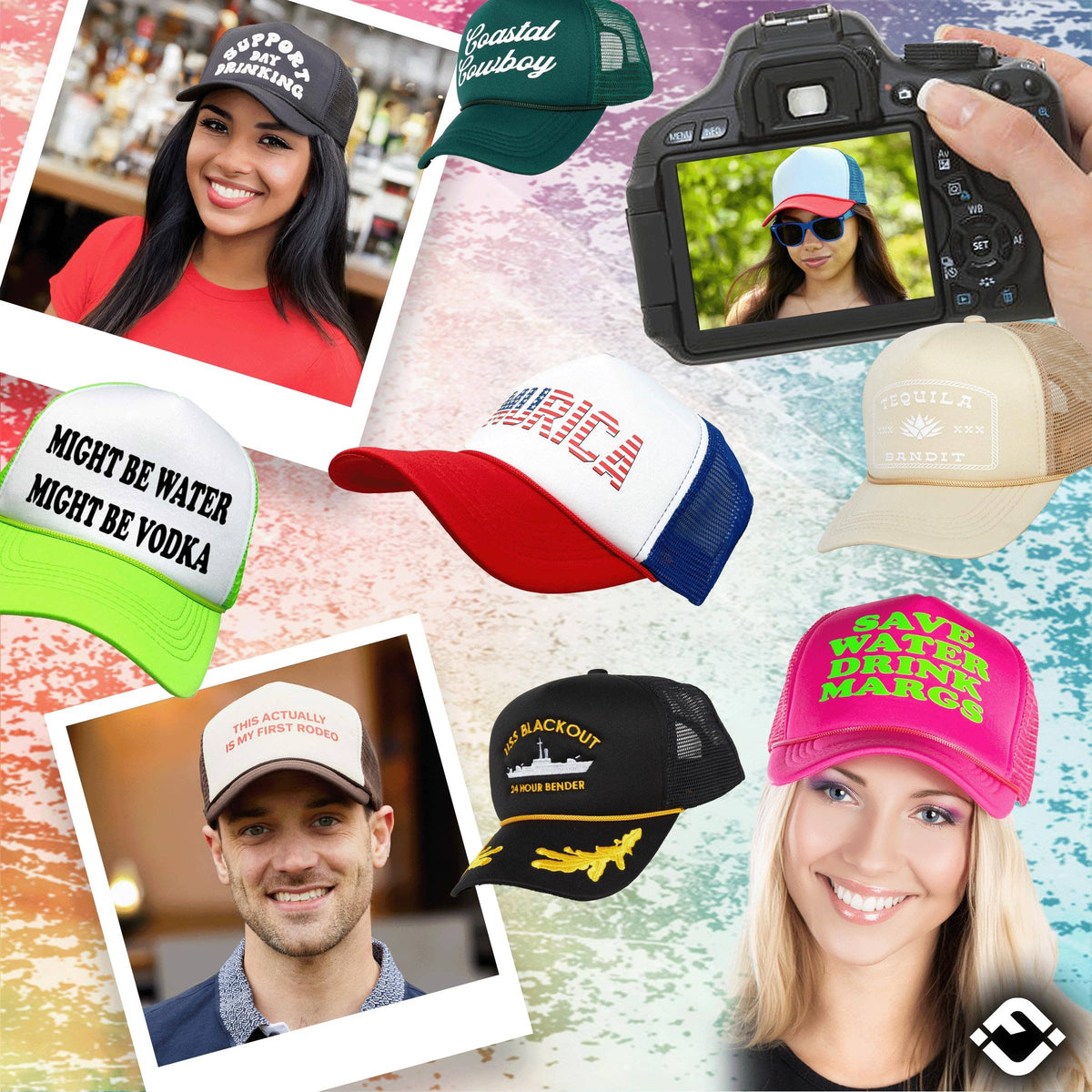 Funky Junque - Foam Trucker Hat (Hot Pink/Hot Pink)