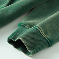 Sodalemon - Heavyweight washed velvet hooded sweatshirt: Brown / M
