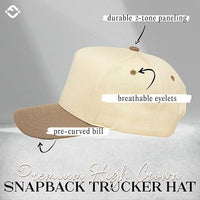 Funky Junque - Two Tone Vintage Snapback Hat - Khaki/Beige