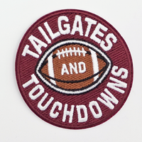 Trendy Transfers - Tailgates And Touchdowns Embroidered HAT/POCKET Patch: Black/White