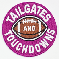 Trendy Transfers - Tailgates And Touchdowns Embroidered HAT/POCKET Patch: Maroon