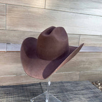 Queens INC - Cowboy hat in 100% Australian wool.: Mocha / ONE SIZE