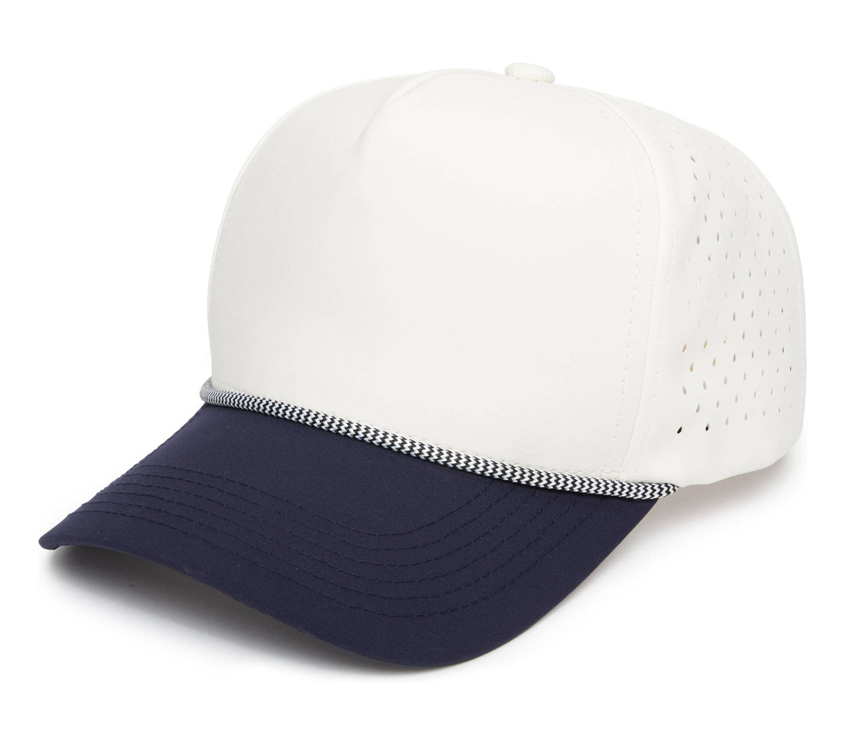 Funky Junque - Blank Laser Cut Golf Rope Cap - Navy/Beige