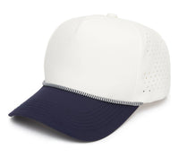 Funky Junque - Blank Laser Cut Golf Rope Cap - Navy/Beige