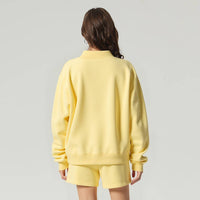 Sodalemon - Unisex Fall Cozy Fleece Mock Neck Sweatshirt: Black / S