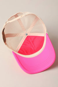 Classic Foam Front Trucker Hat: Lavender-Cream