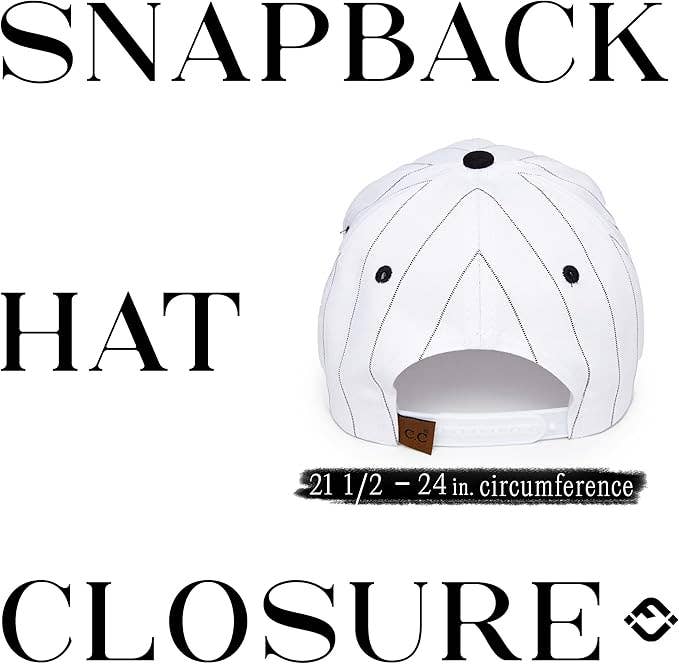 Funky Junque - Two Tone Vintage Snapback Hat - Pinstripe - Black/White