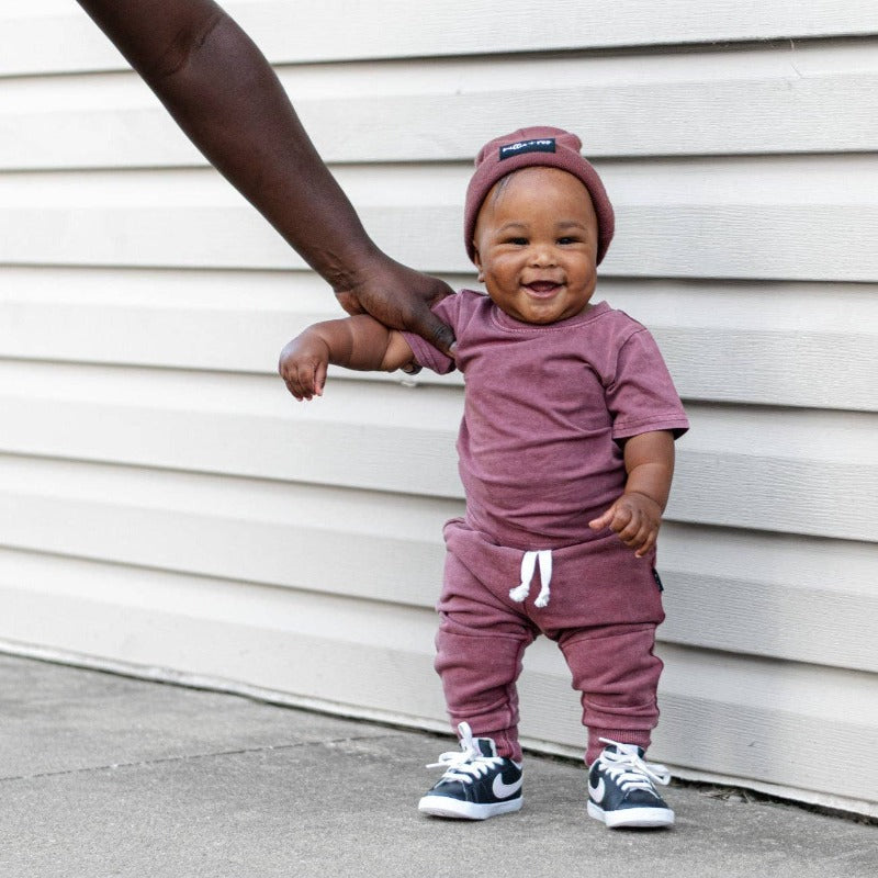 Children's Oxblood Snow Wash Basic Tee