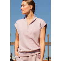 Rae Mode Modal Scuba Luxe V-Neck Sleeveless Top and Shorts Set: Paradise Blue