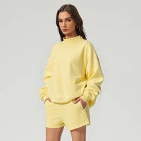 Sodalemon - Unisex Fall Cozy Fleece Mock Neck Sweatshirt: Black / S