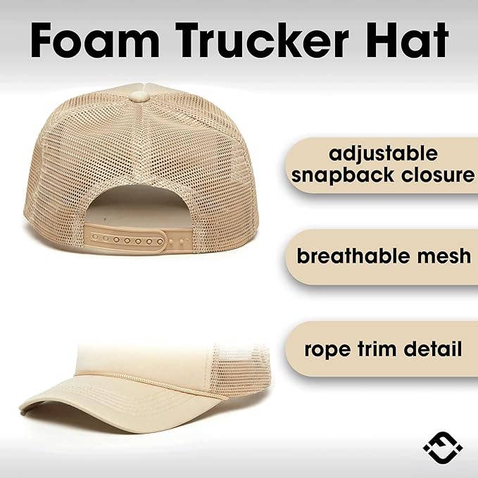 Funky Junque - Foam Snapback Trucker Hat - Camel