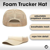 Funky Junque - Foam Snapback Trucker Hat - Camel