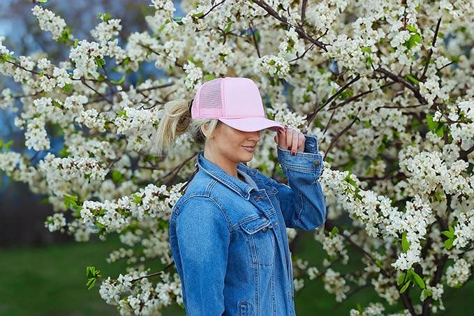 Funky Junque - Foam Snapback Trucker Hat - Light Pink
