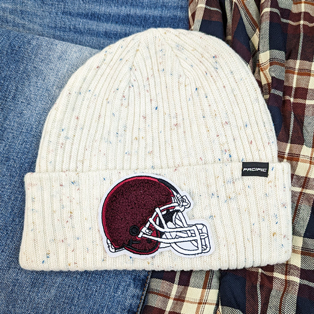 Trendy Transfers - MAROON Football Helmet Hat/Pocket Chenille Patch