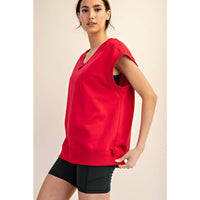 Rae Mode French Terry Kelly Green Oversized Vest Top and Biker Shorts Set