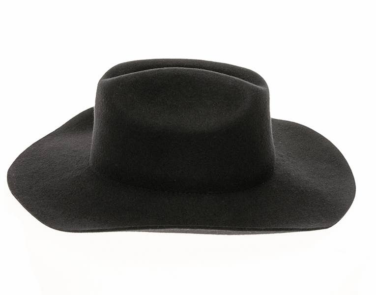 Queens INC - Cowboy hat in 100% Australian wool.: Mocha / ONE SIZE