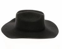 Queens INC - Cowboy hat in 100% Australian wool.: Mocha / ONE SIZE