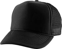 Classic Foam Front Trucker Hat: Black-White