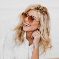 Pretty Simple Alexa Aviator Frame Sunglasses - Brown