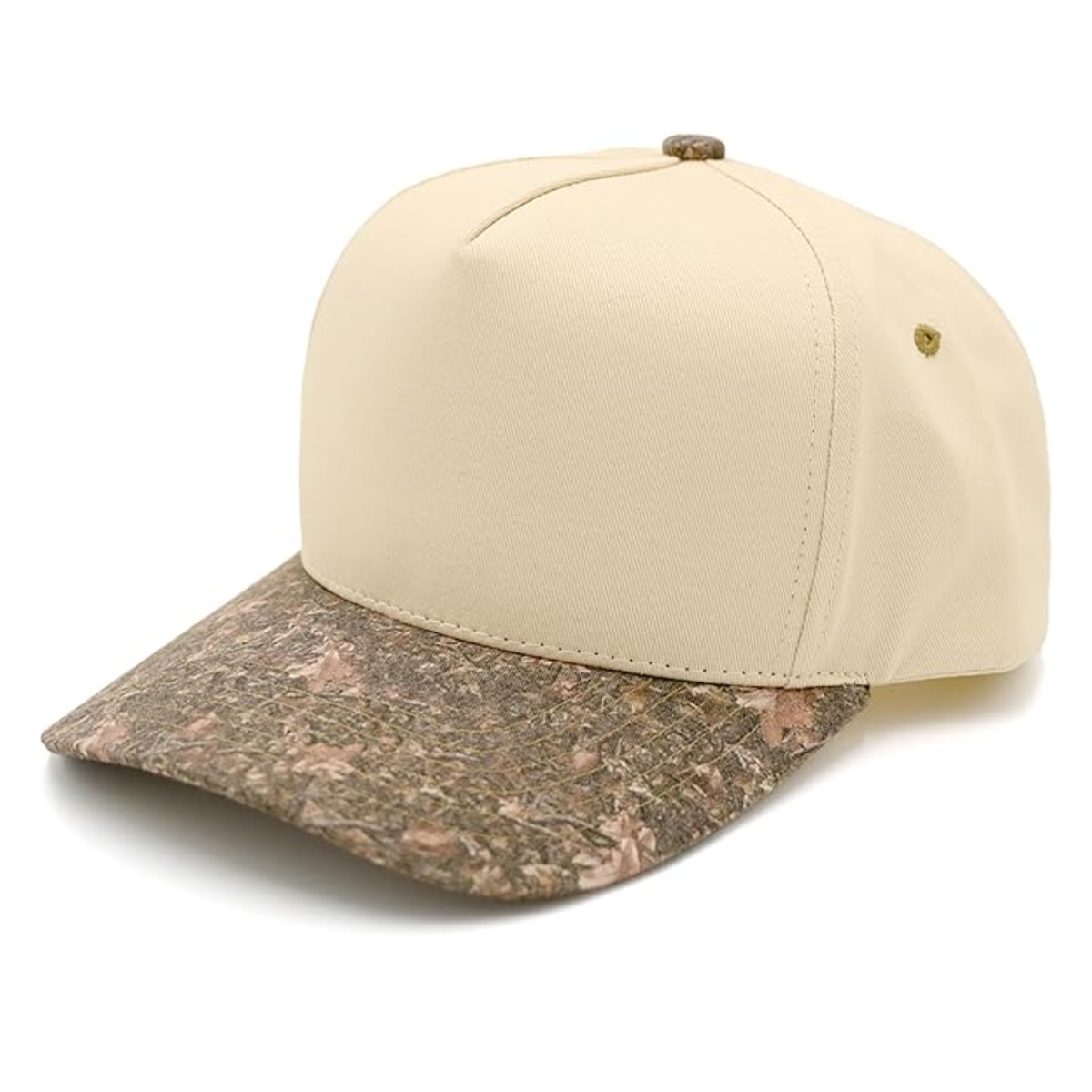 Funky Junque - Blank Two Tone Vintage Snapback Hat - Camo/Beige