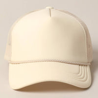 Classic Foam Front Trucker Hat: Lavender-Cream