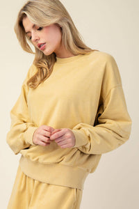 Rae Mode Mineral Washed French Terry Short Set: Mocha