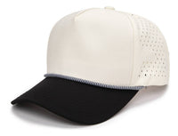 Funky Junque - Blank Laser Cut Golf Rope Cap - Black/Beige