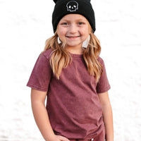 Children's Oxblood Snow Wash Basic Tee