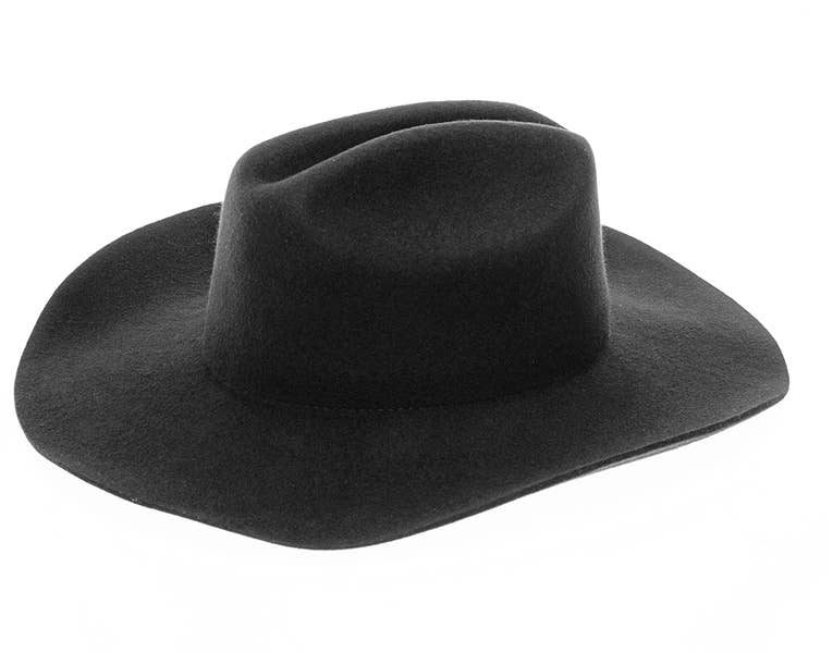 Queens INC - Cowboy hat in 100% Australian wool.: IVORY / ONE SIZE
