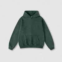 Sodalemon - Heavyweight washed velvet hooded sweatshirt: Brown / 2XL