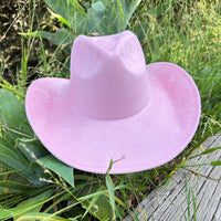 Queens INC - Fashion Vegan suede cowboy Hat : BLACK / ONE SIZE