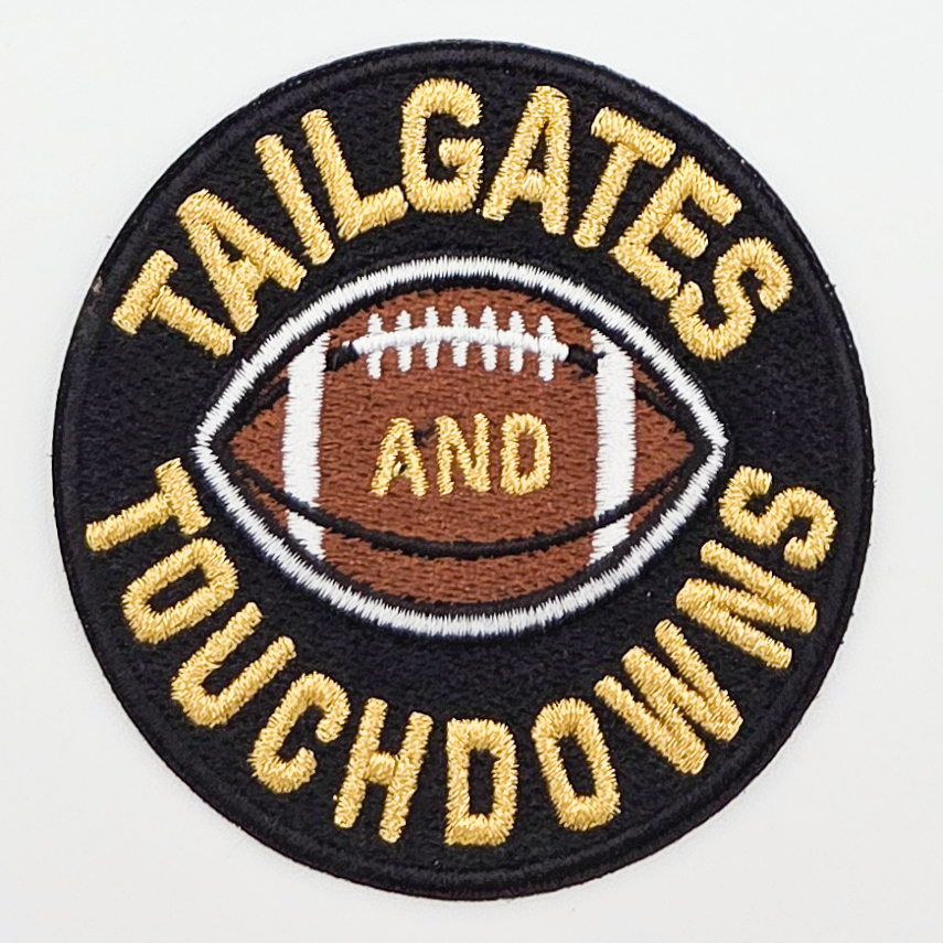 Trendy Transfers - Tailgates And Touchdowns Embroidered HAT/POCKET Patch: Maroon