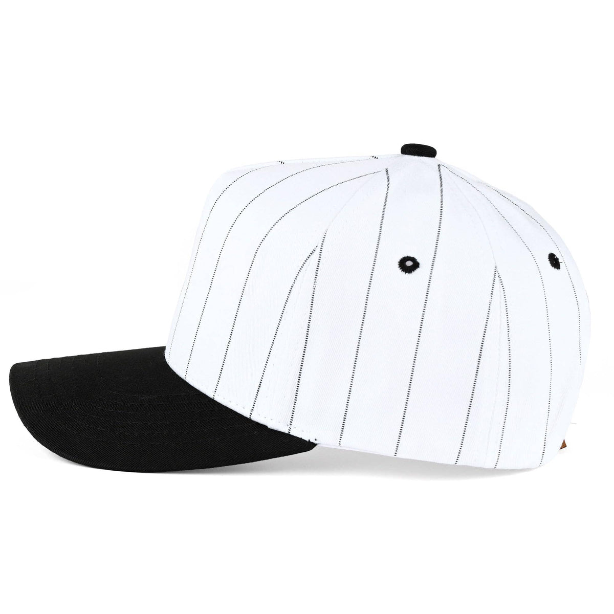 Funky Junque - Two Tone Vintage Snapback Hat - Pinstripe - Black/White