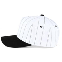 Funky Junque - Two Tone Vintage Snapback Hat - Pinstripe - Black/White