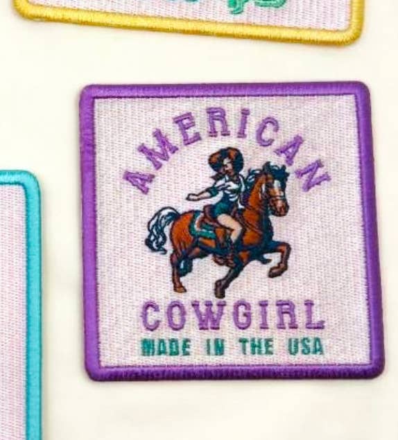 ABLNco - American Cowgirl rodeo preppy trucker hat patch iron on