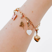 Pretty Simple Chanelle Custom Charm Bracelets - WATERPROOF: Gold