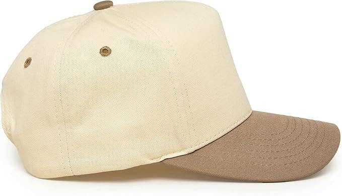 Funky Junque - Two Tone Vintage Snapback Hat - Khaki/Beige