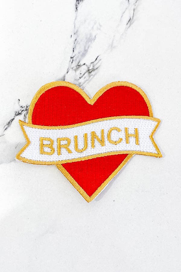 Brunch Heart Embroidered Patch