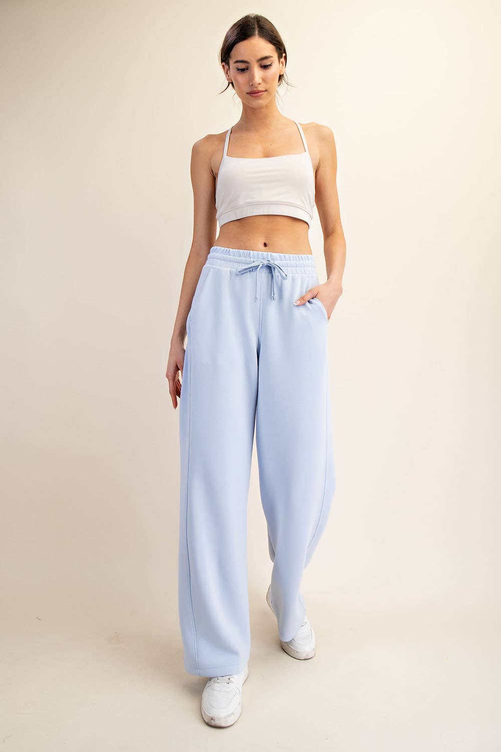 Rae Mode Modal Scuba Straight Pant: Mocha Cream