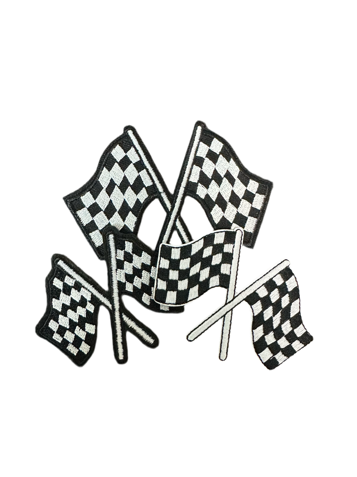 Black and White Checkered Flag Patch