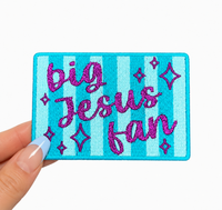 ABLNco - Big Jesus Fan Glitter Embroidery Patch